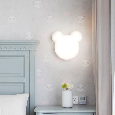 Cartoon Minimalist Bear Shape LED Wall Sconce Lamp