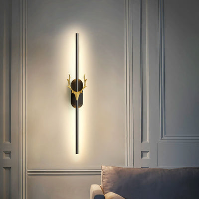 Applique murale LED en forme de bois, lumière moderne et luxueuse, longue bande en aluminium, lampe 