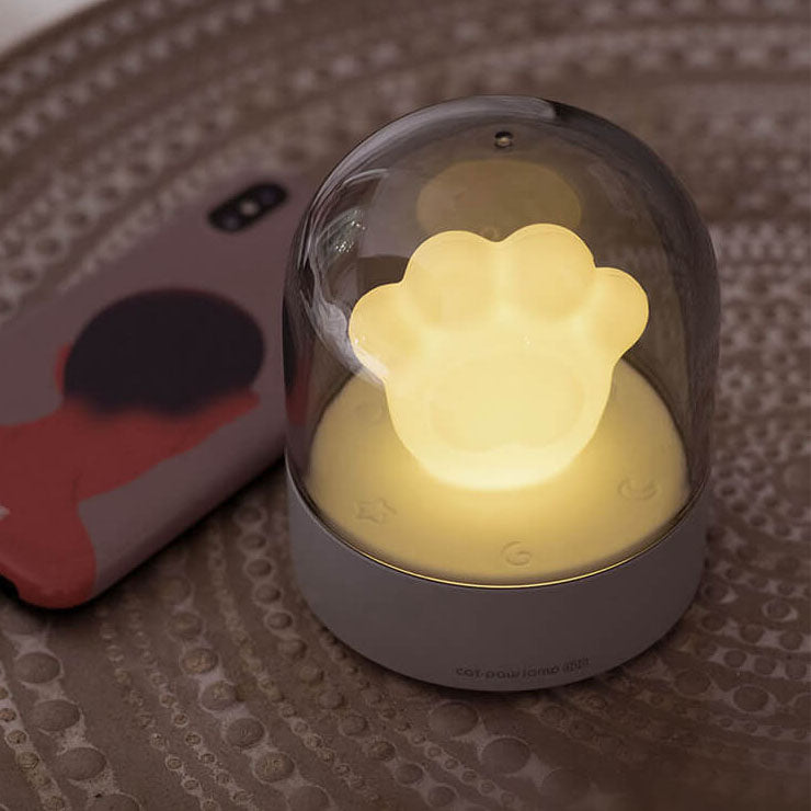 Lámpara de mesa con luz nocturna USB LED de protección ocular con garra de gato de dibujos animados creativa 