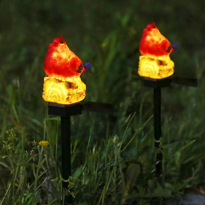 Solar Resin Firebird LED Outdoor Lawn Ground Insert Landscape Light