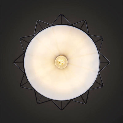 Nordisch minimalistisches reines schwarzes Eisenrahmen-PVC 1-Licht-Pendelleuchte 