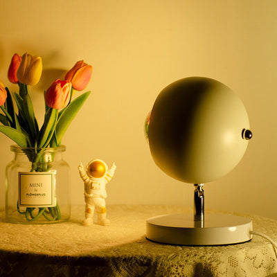 Modern Solid Color Round Ball Iron 1-Light Table Lamp