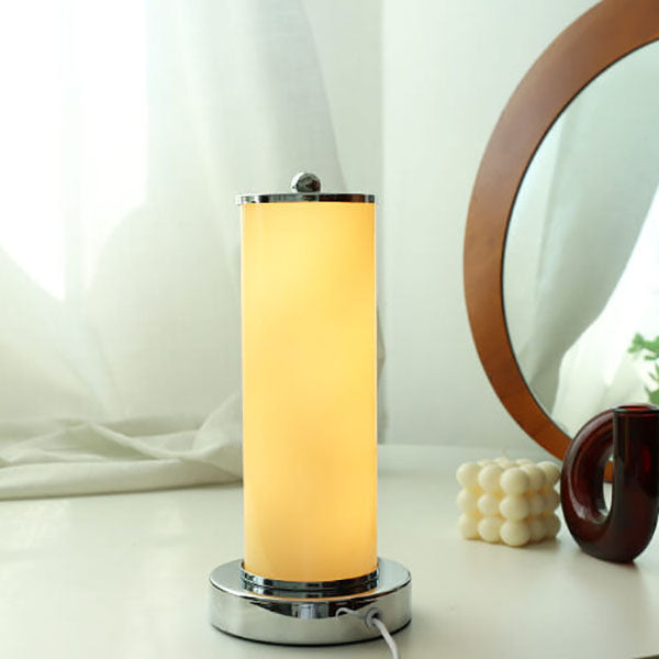 Vintage Glass Column USB LED Night Light Table Light