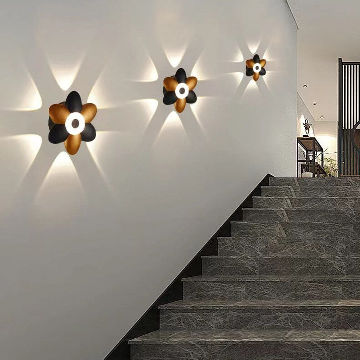 Applique murale LED lumineuse en aluminium créatif moderne 