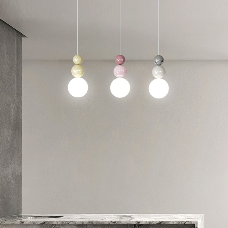 Moderne minimalistische Kürbiskugel-Hardware, rotationsgeformte 1-flammige Pendelleuchte für Wohnzimmer 