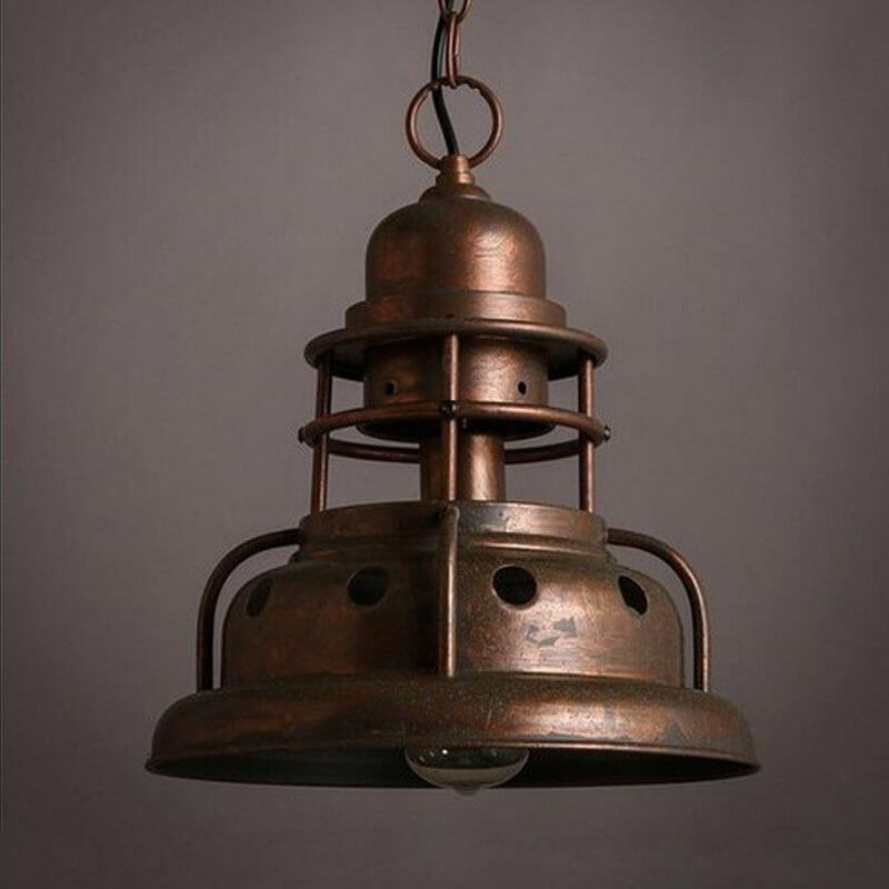 Retro Industrial Solid Color Iron 1-Light Pendant Light
