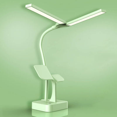 Moderne klappbare Doppellampen-Plug-In-Stations-Tischlampe