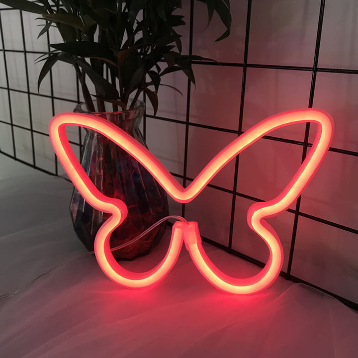 Contemporary Creative Butterfly PS LED USB Plug-In/Battery Decorative Neon Light For Bedroom