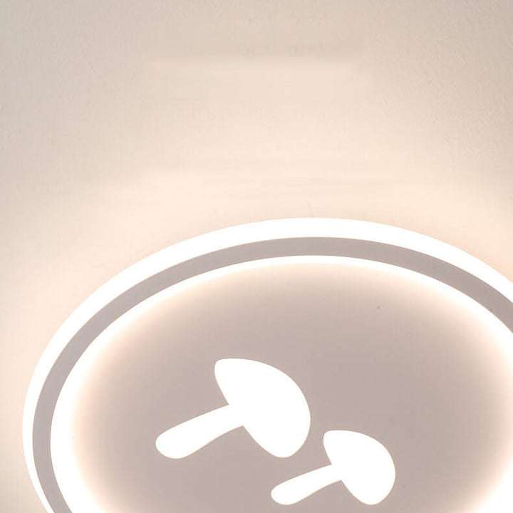 Lampe LED à montage encastré, abat-jour rond moderne en acrylique, motif champignon 