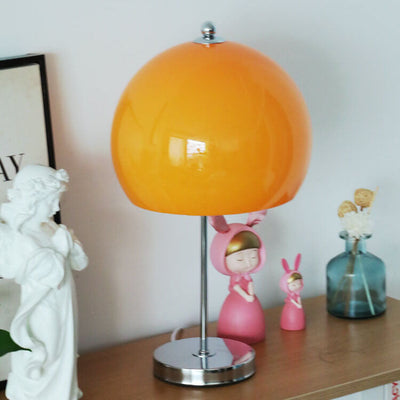 Modern Creative Orange Mushroom Glass Lampshade LED Table Lamp