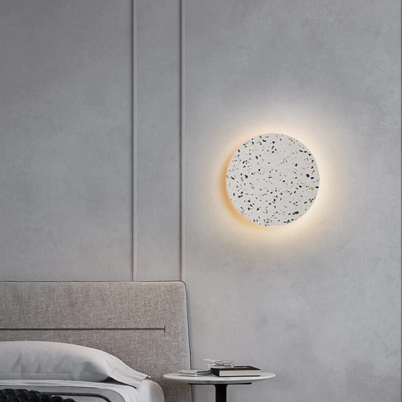 Lámpara de pared LED de mármol texturizado redondo moderno europeo 
