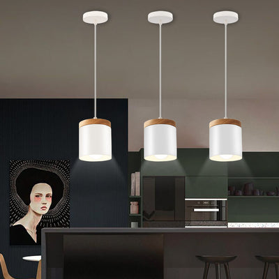 Modern Solid Color 1/3-Light Iron Pendant Light