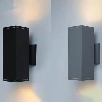 Modern Minimalist Square Column LED Luminous Outdoor Waterproof Wall Sconce Lamp