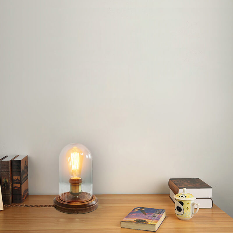 Lampe de table à 1 lumière en verre d&