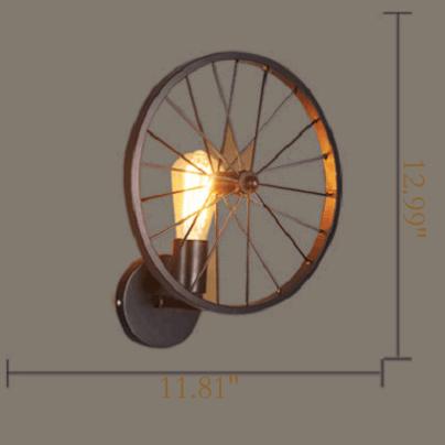 Retro Industrial 1-Light Wind Wheel Wall Lamp