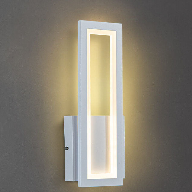 Moderne minimalistische rechteckige LED-Wandleuchte aus Acryl in Volltonfarbe 