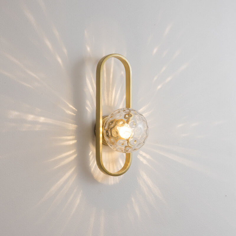 Lámpara de Aplique de Pared de 1 Luz con Diseño Nórdico Simple de Anillo Ovalado 