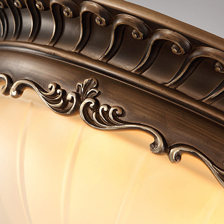 Éclairage encastré à 3 lumières en résine et métal de style rétro européen 