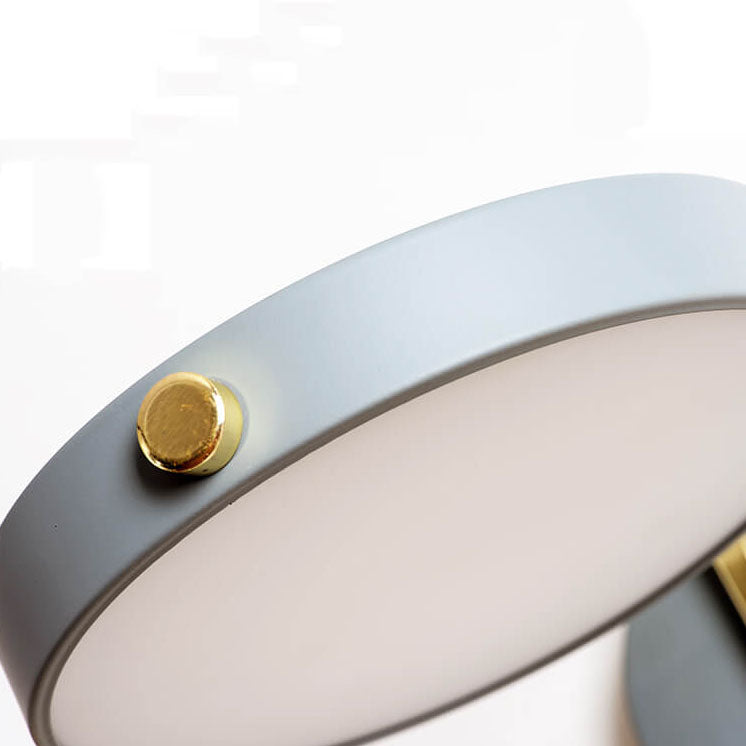 Moderne Makronen-runde LED-Wandleuchte aus Eisen 