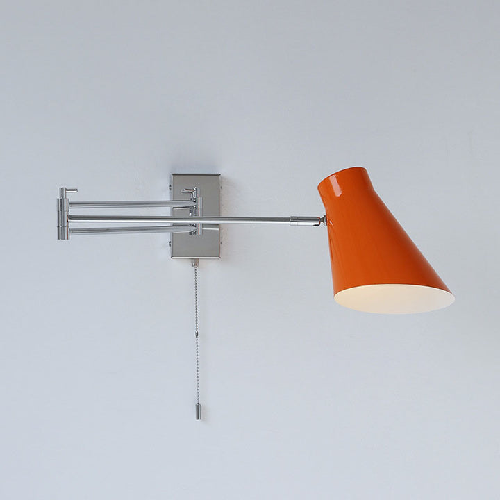 Contemporary Nordic Horn Cone Iron Rotating 1-Light Wall Sconce Lamp for Living Room