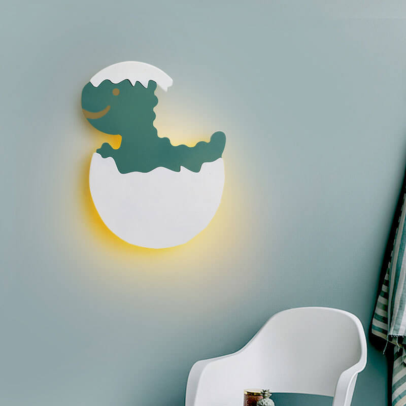 مصباح حائط LED للأطفال بشكل بيضة التنين الإبداعي الحديث 