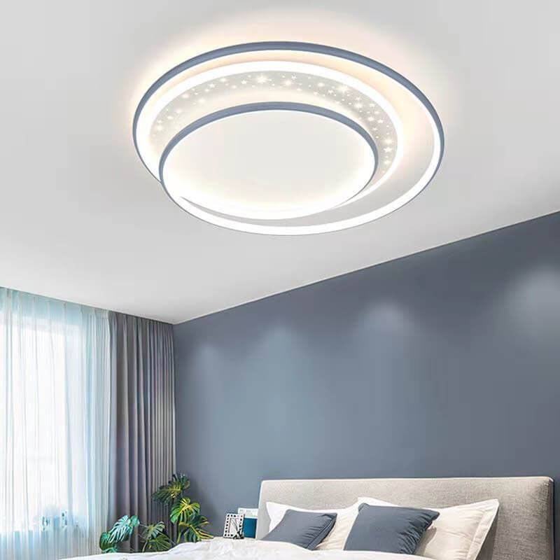 Moderne, kreative, runde Stern-Aluminium-Acryl-LED-Unterputzbeleuchtung für Kinder 