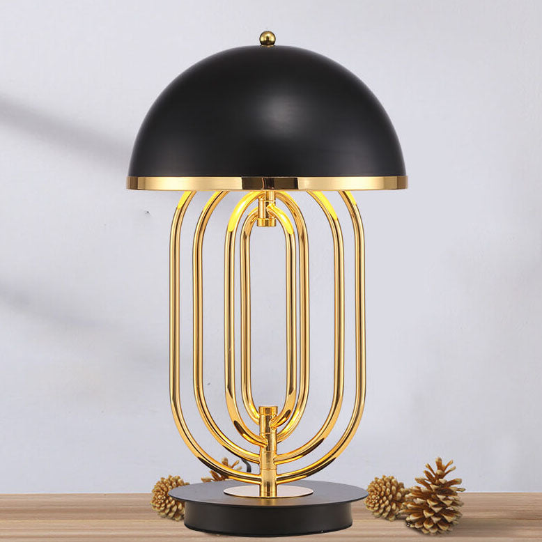 Lampe de table rotative de luxe en métal et aluminium à 2 lumières de lumière moderne 