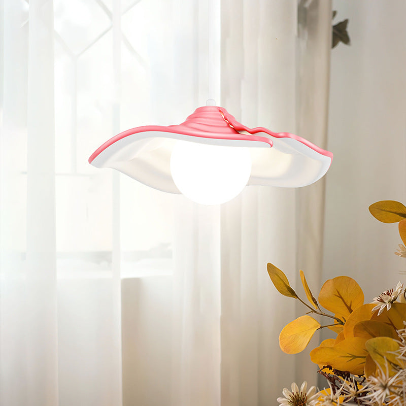 ضوء قلادة LED بتصميم إبداعي نورديك من الحديد PE على شكل ورقة لوتس 