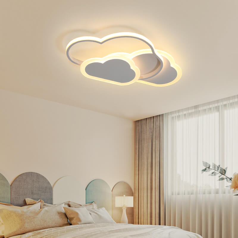 Creative Cartoon Acrylic Cloud Design LED Flush Mount Ceiling Light