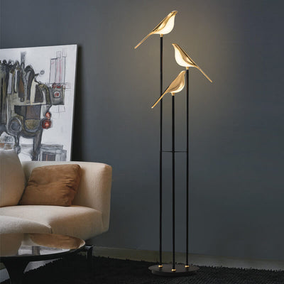 Nordic Creative Magpie Decorative 3-Light LED Standing Floor Lamp