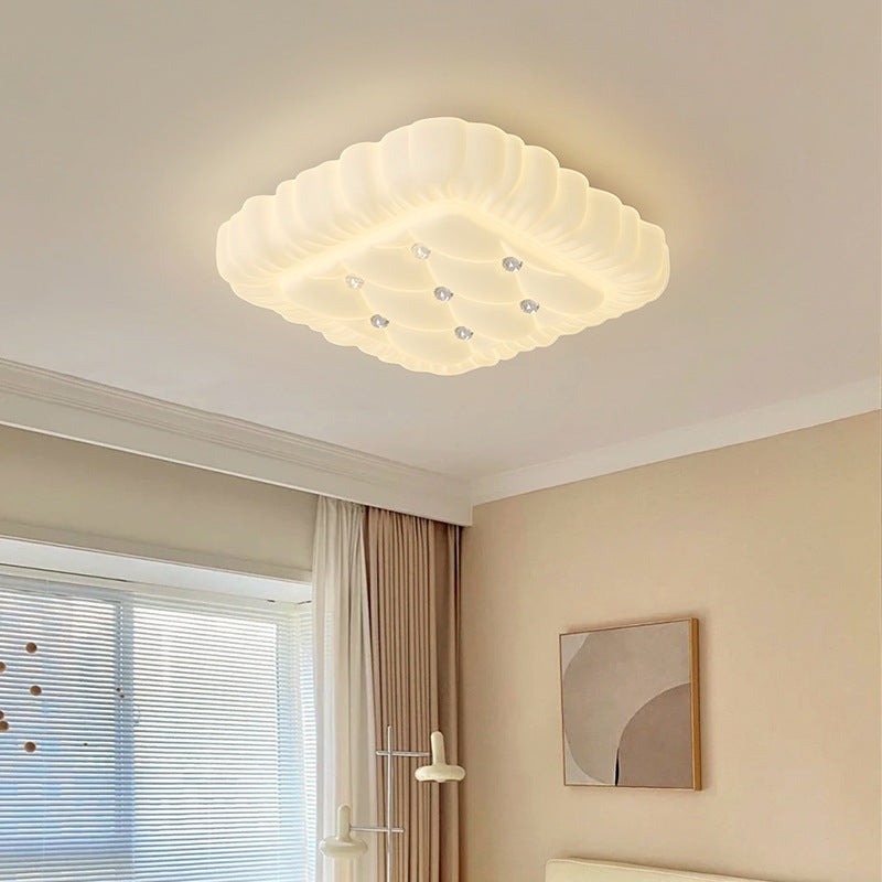 Modern Simplicity PE Pillow Shape LED Flush Mount Ceiling Light For Living Room