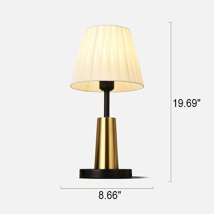 Lampe de table 1 lumière en tissu de fer minimaliste nordique 