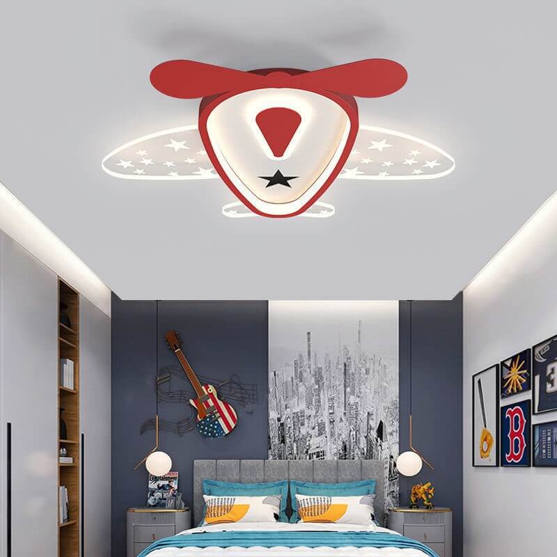 Cartoon Creative Flugzeuge Eisen Acryl Kinder LED Deckenleuchte für bündige Montage 