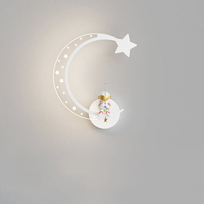 Creative Cartoon Astronaut Star Moon Kids LED Wall Sconce Lamp