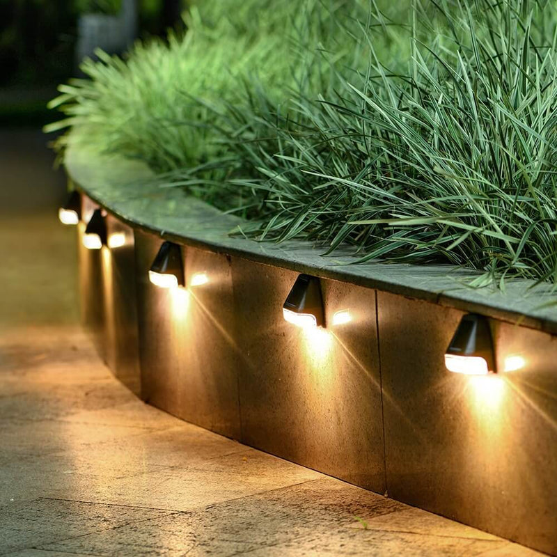 Modern Plastic Square Solar LED Waterproof Outdoor Patio Garden Wall Light
