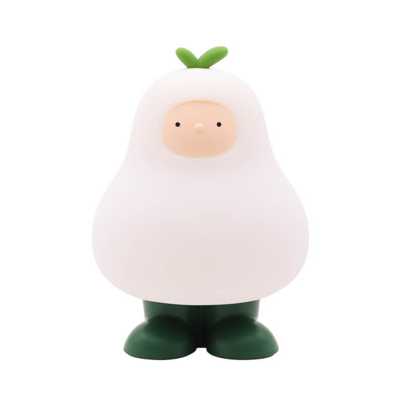 Lampe de table LED USB en silicone poire dessin animé créatif moderne 