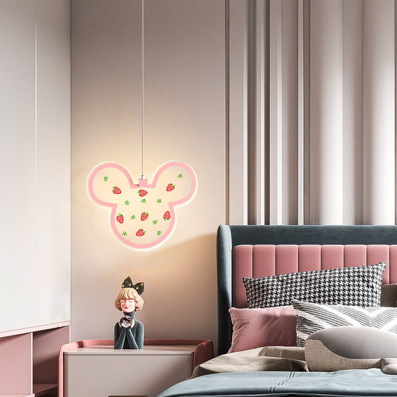 Nordic Cartoon Round Acrylic  Astronaut LED Pendant Light