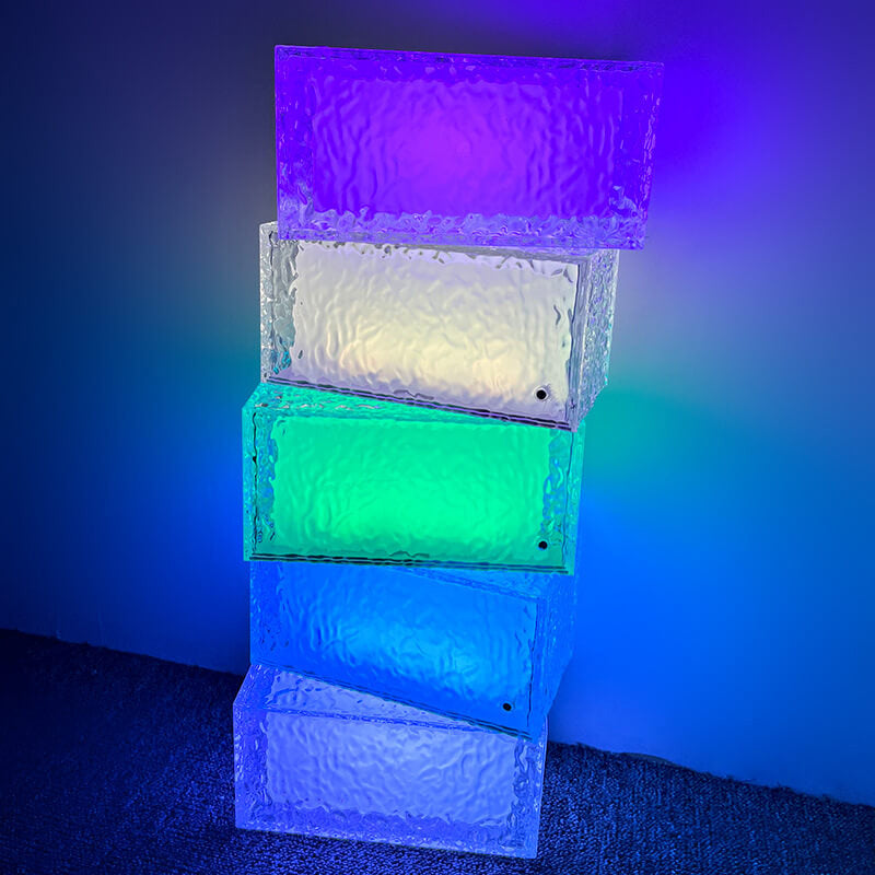مصباح طاولة ديكوري LED RGB أكريليك مكعب ثلجي مبتكر 