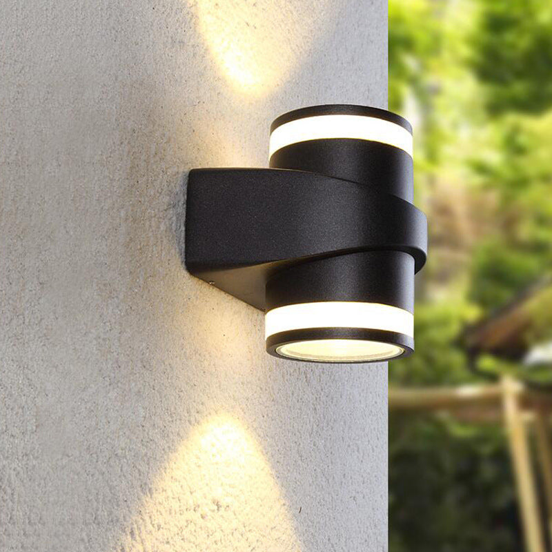 Modern Cylindrical Die-Cast Aluminum LED Waterproof Outdoor Garden Wall Light