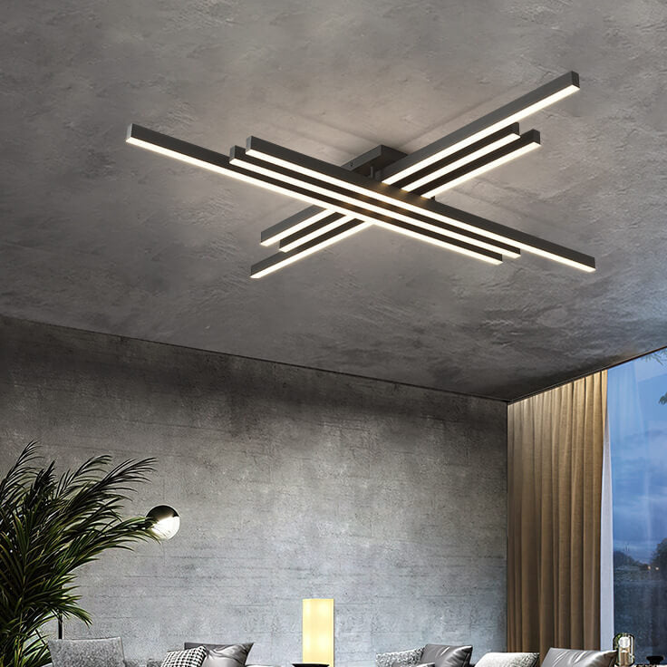 Industrielle LED-Einbauleuchte mit kreativer geometrischer Linie aus Aluminium 