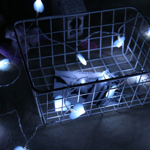 Amour Décoration Festive Tissu LED Guirlande Lumineuse 10/20 Lumières 