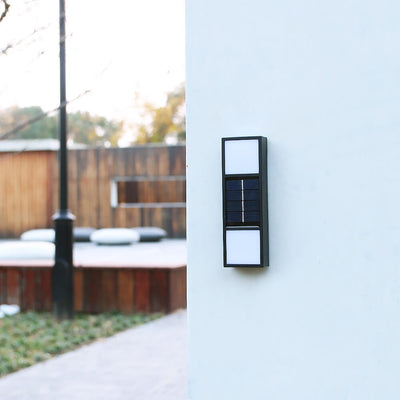 Solar Outdoor Rectangular LED Waterproof Patio Fence Wall Sconce Lamp