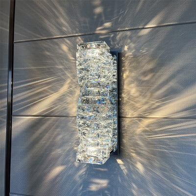 Moderne Luxus Kristallsäulen LED Wandleuchte 