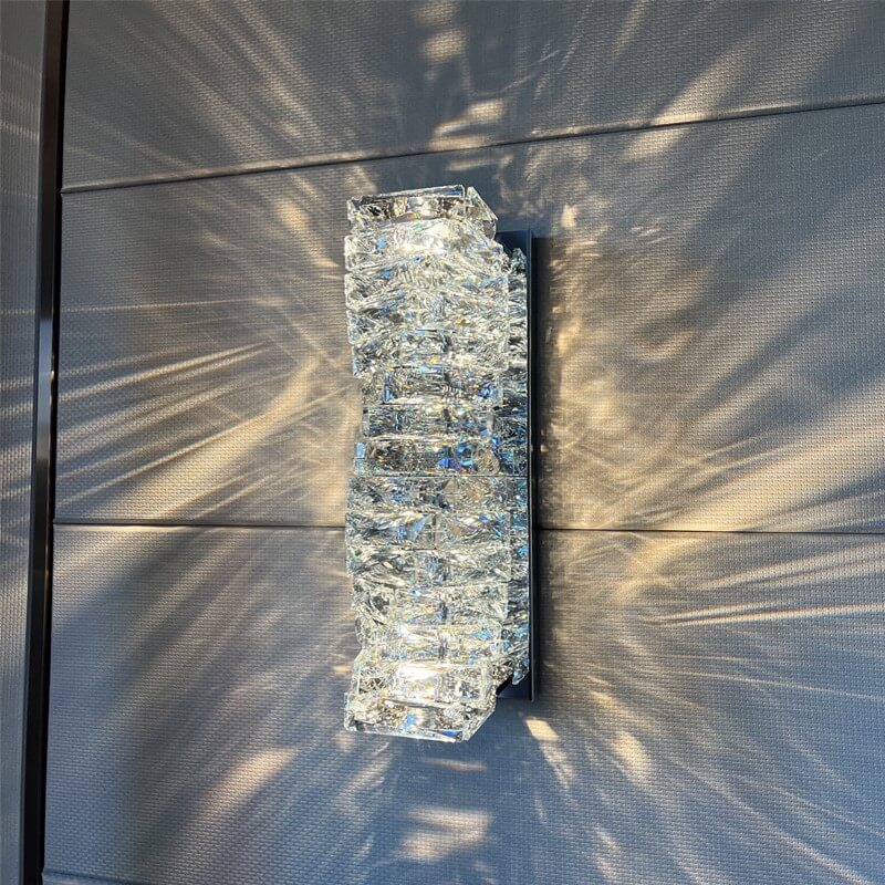 Moderne Luxus Kristallsäulen LED Wandleuchte 