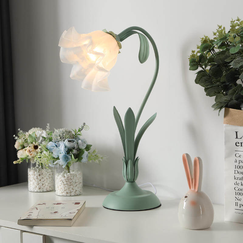 Moderne 1-flammige Tischlampe im europäischen Blumendesign 