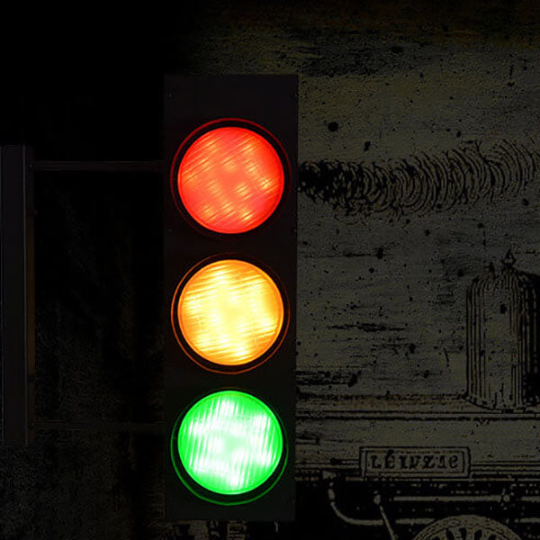 Diseño de semáforo industrial retro lámpara de pared LED 