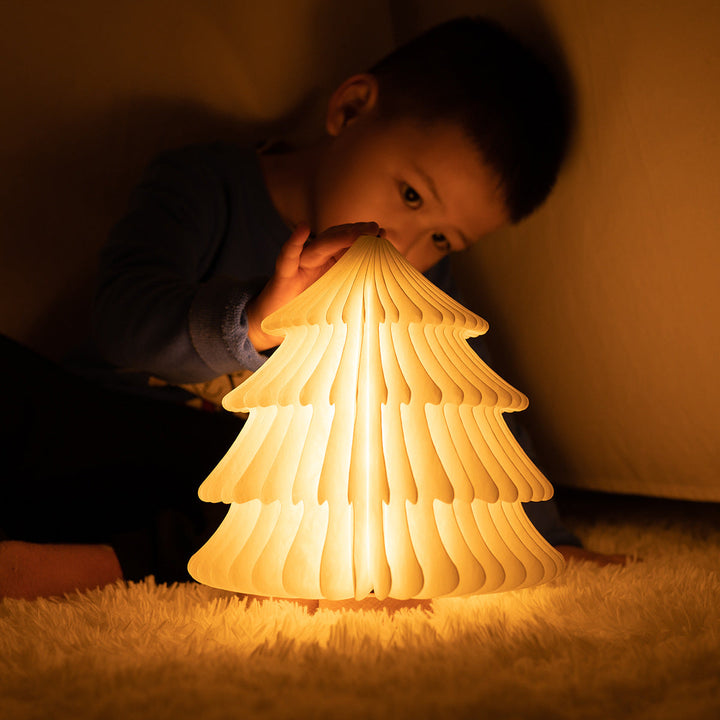 Moderne kreative Weihnachtsbaum-faltbare LED-Nachtlicht-Tischlampe