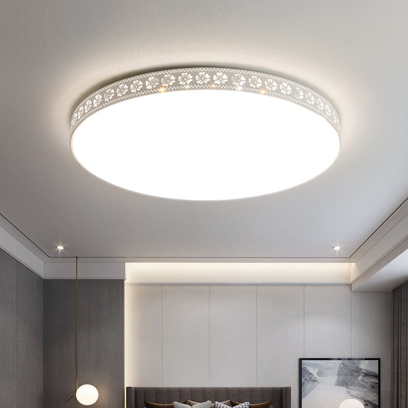 Modern Minimalist Plum Blossom Round LED Flush Mount Ceiling Light