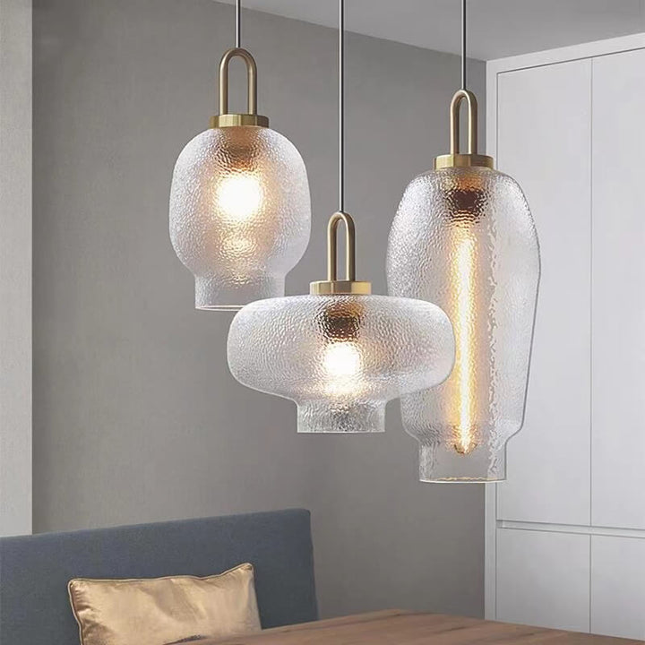 Nordisches Licht Luxus Oval Klar Glas 1-Licht Pendelleuchte 