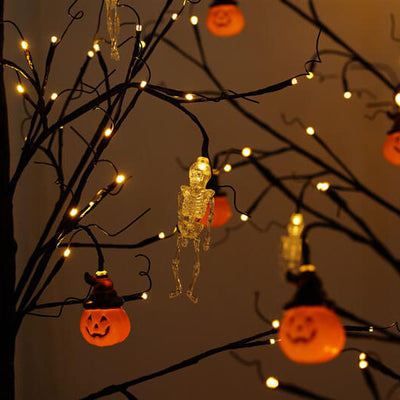 Halloween Pumpkin Skeleton Tree Light LED Simulation Tree Decoration Light